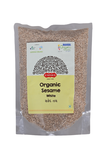 Jhaveri Organic White Sesame Seeds Organic 500 gm
